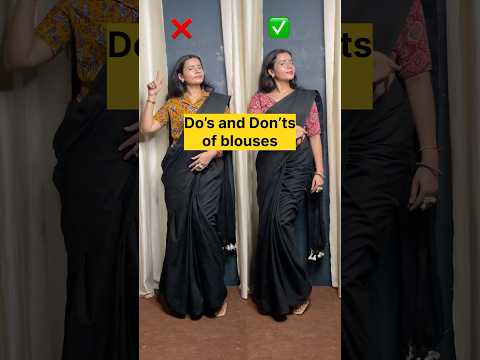Dos and don’ts of blouses #blousedesign #shortheight #meesho #saree #weddingblouse #sareeblouses