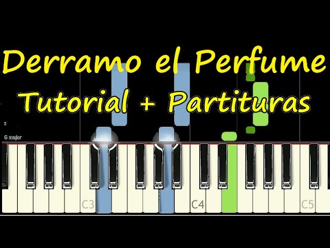 DERRAMO EL PERFUME Piano Tutorial Cover Facil + Partitura PDF Sheet Montesanto Pista Letra