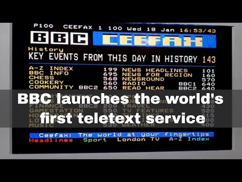 23rd September 1974: BBC launches Ceefax, the world's first teletext service
