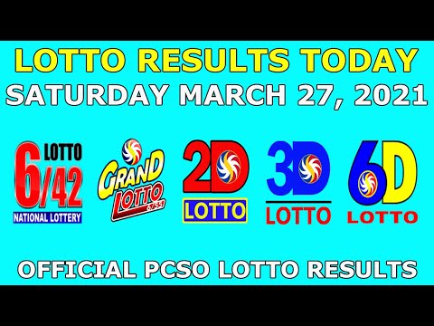 9pm Lotto Result March 27 2021 (Saturday) PCSO Today