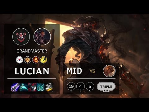 Lucian Mid vs Taliyah - KR Grandmaster Patch 10.3