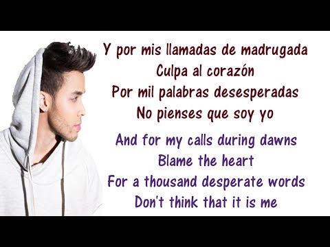 Prince Royce - Culpa Al Corazón Lyrics English and Spanish - Translation & Meaning - Blame the heart