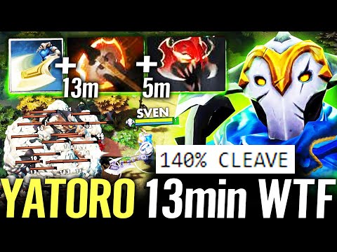 🔥 YATORO Sven 13min Fury + MoM — Fastest Carry Farm 140% CLEAVE META Ez Eat Big Stack Dota 2 Pro