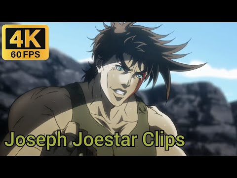 Joseph Joestar Clips for Edits (4K 60FPS) / Battle Tendency