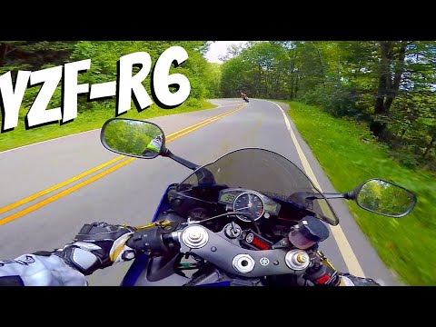 2007 Yamaha YZF R6 Mountain Road Ride, Exhaust and Review