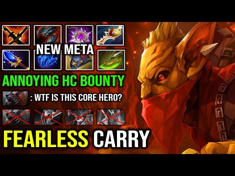 100% FEARLESS HC Bounty Hunter Imba Gold Steal 1v5 Even Ursa Can't Stand Him with Satanic Aghs DotA