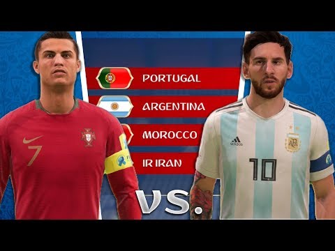 What If MESSI and RONALDO were in the SAME World Cup Group? - FIFA 18 World Cup Career Mode