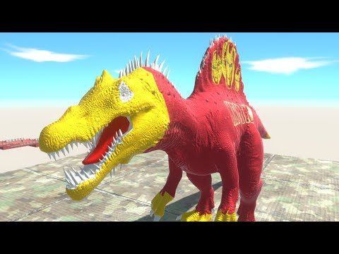 Iron Man Spinosaurus oasis death run-ARBS/Animal Revolt Battle Simulator