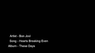 Bon Jovi - Hearts Breaking Even [HD] lyric video