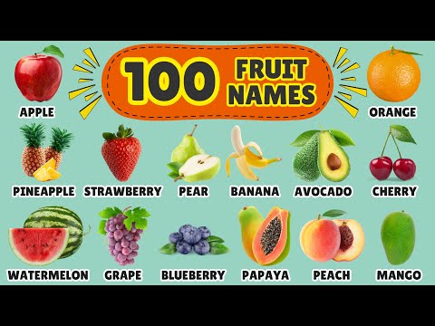 100 Most Popular Fruits in the World | Fun Fruit Names for Kids | Learn English Vocabulary! 🍎🍌🍇