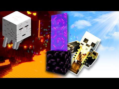 We went to the NETHER in ONE BLOCK! - Minecraft Multiplayer Gameplay