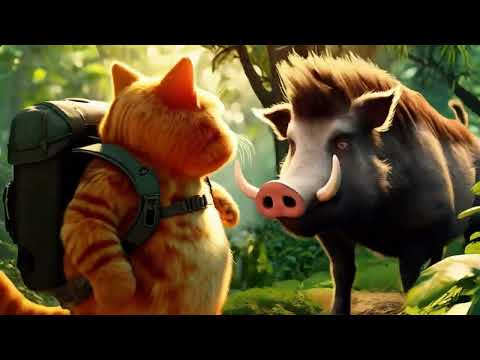 Epic Jungle Escape Orange Cat vs Angry Boar