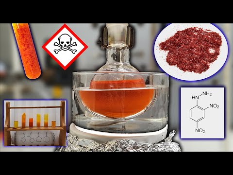 Making the BRADY'S reagent and TESTING carbonyls with it