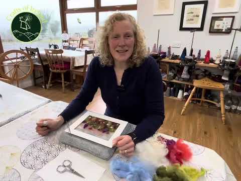 How to dry needle felt an easy 2D Wildflower Meadow picture