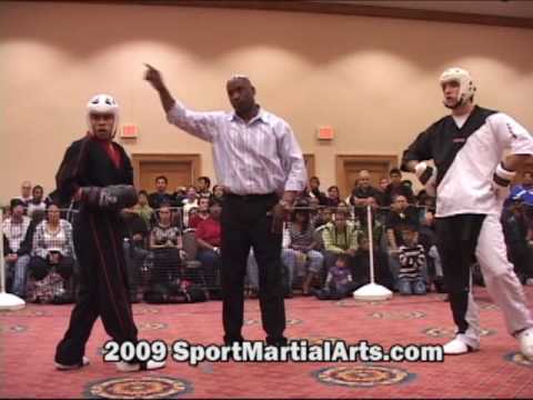 Elias Arellano v Cass Sigmon - Boys team sparring eliminations - 2009 NBL Supergrands