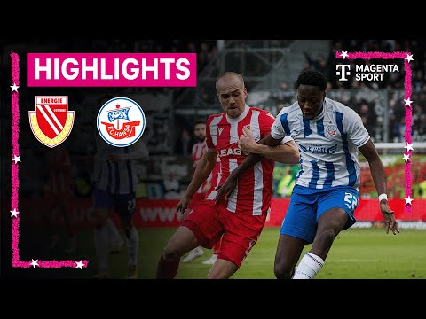 Energie Cottbus - Hansa Rostock | Highlights 3. Liga | MAGENTA SPORT