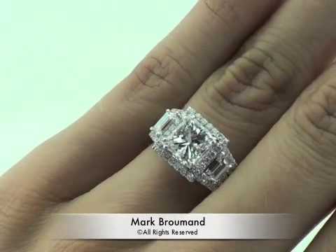 3.57ct Princess Cut Diamond Engagement Anniversary Ring - Mark Broumand