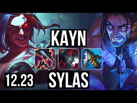 KAYN vs SYLAS (JNG) | 65% winrate, 9/2/10, 1.3M mastery, Legendary | KR Master | 12.23