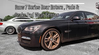 BMW Rear Rotors, Pads & Brake Pad Wear Sensor Replacement 750i (10-2015)