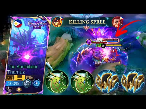 FINALLY BEST UNLIMITED HIGH HEAL BUILD FOR THAMUZ EXP  ( BROKEN ENEMY FANNY FLYING 🪽 WIN OR LOSE 🫡)