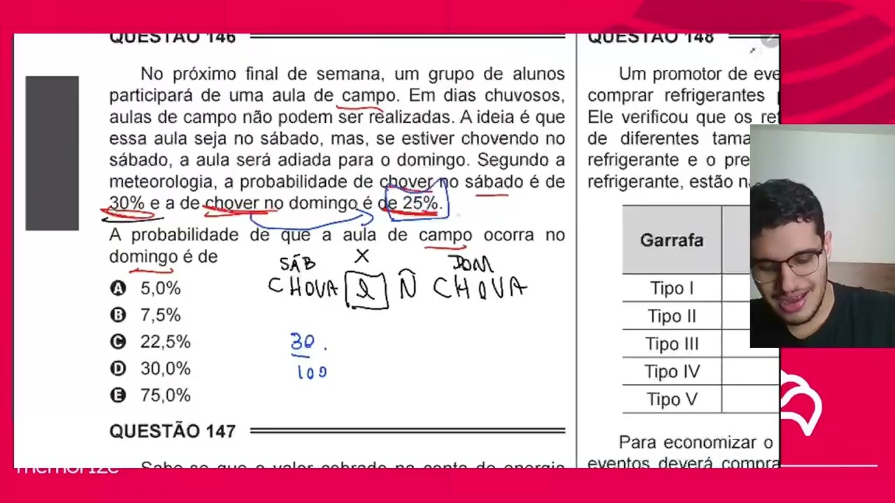Resolução em Vídeo — Questão 146 ENEM 2015 PPL