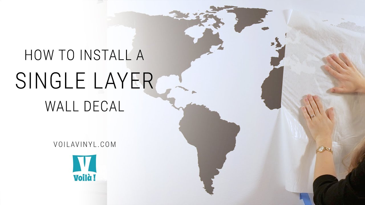 How to install a world map wall decal