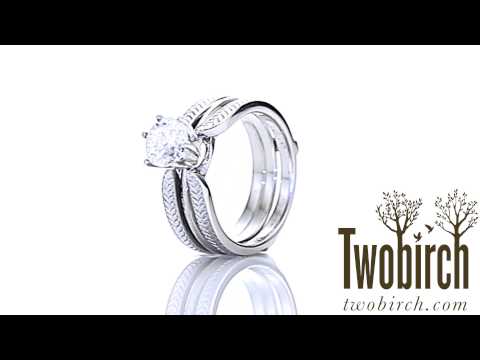 Engraved Cathedral Plain Metal Ring Guard Enhancer - TwoBirch - PL-GUARD-0091-WG-P