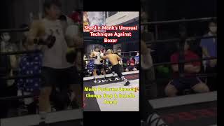 Shaolin Monk’s Unusual Technique Against Boxer #boxing #kungfu #mma #boxingnews #jab #fighting