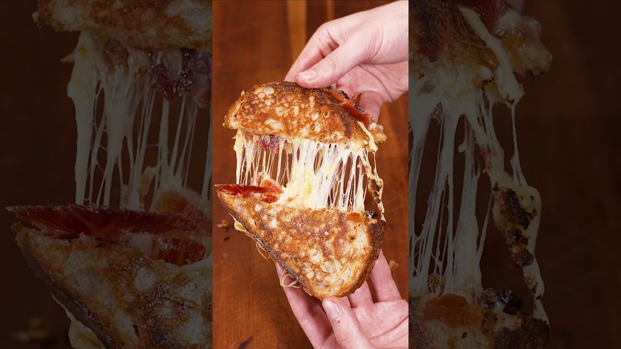 The WORLD'S BEST HAM Grilled Cheese Sandwich