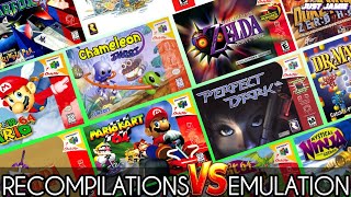 Every N64 Recomp Game VS Original Comparison (Time Stamps) #n64 #nintendo64 #n64games