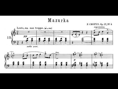 Chopin - Mazurka Op.17 No.4 (Nelson Freire, piano)