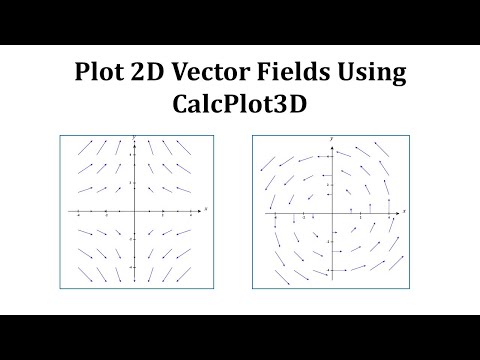 Plot 2d Vector Fields Using Calcplot3d