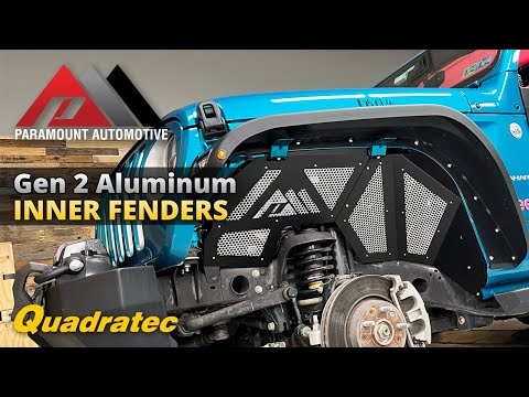 Paramount Automotive Gen 2 Aluminum Inner Fenders for Jeep Wrangler JK, JL & Gladiator JT