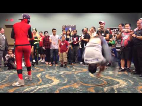 Random guy jumping on his hands