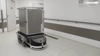 Mobile Robots (AGVs) in Hospital - Natural Navigation