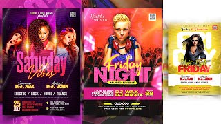 15+ Nightclub Saturday Night Party Flyer Photoshop Tutorial