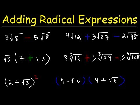 Adding and Subtracting Radical Expressions With Square Roots and Cube Roots Video