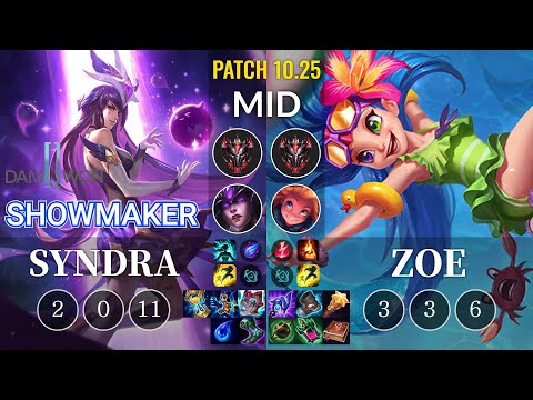 DWG Showmaker Syndra vs Zoe Mid - KR Patch 10.25