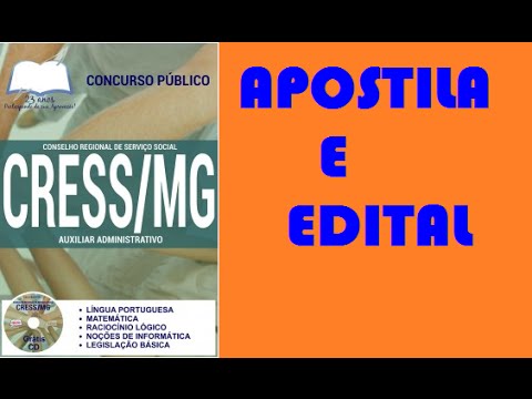 Edital e Apostila Concurso CRESS MG 2016: Auxiliar Administrativo