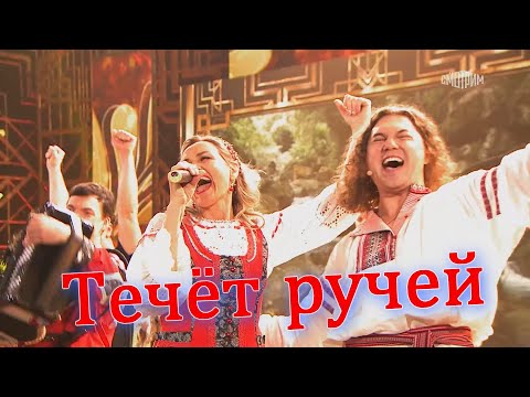 ПЕЛИ И ПЛЯСАЛИ ВСЕ на программе "Привет, Андрей!" Ансамбль КАЛИНА. Russian folk songs.