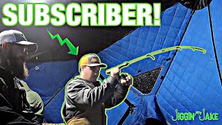 SMASHING Crappie Through the ICE! (FISHING with a SUBSCRIBER)