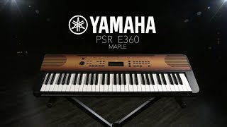 Video thumbnail for Yamaha PSR E360 Digital Piano, Maple | Gear4music demo by Gear4music Guitars