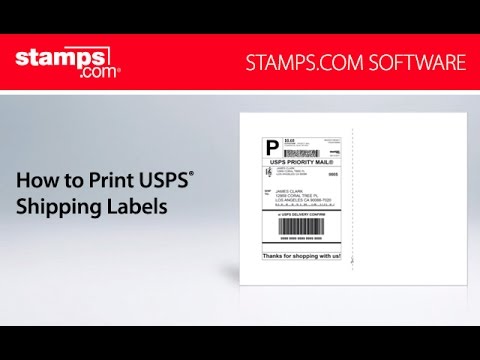 Part of a video titled Stamps.com - How to Print USPS Shipping Labels - YouTube