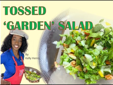 How to make TOSSED GARDEN SALAD by Kelly Henry #gardensalad #tossedsalad #tastyvegrecipe