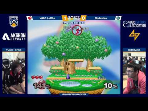 BoBC2 | VGBC | aMSa (Yoshi) vs. Bladewise (Peach) | SSBM Winners Top 16