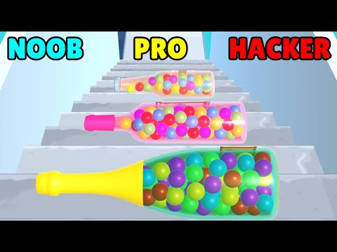 NOOB vs PRO vs HACKER in Bottle Runner Gun