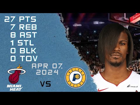 Jimmy Butler player Full Highlights vs PACERS NBA Regular season game 07-04-2024