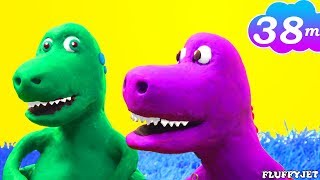 Dinosaur Play dough Stop Motion with T-Rex