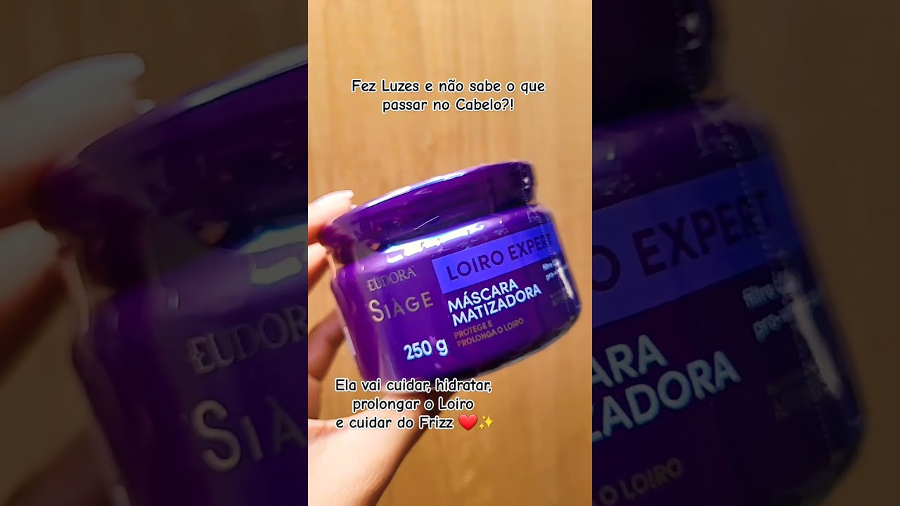 Assistir no YouTube: Máscara de hidratação matizadora para cabelos loiros e com luzes - Ingrid Leria
