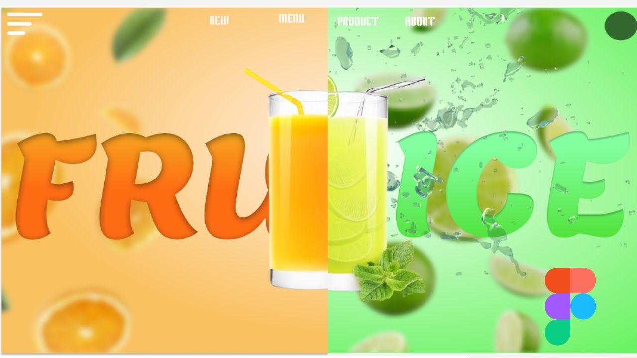 Refreshing Fruit Juice Landing Page Design | Pure & Organic | Created in Figma